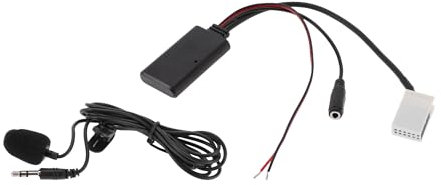 Hihaha Stereo Radio Harness with Microphone Handsfree for Volkswagen RCD510 RCD310+ CD Bluetooth AUX Adapter Music Cable Convenient 17.5cm 1 Set Black