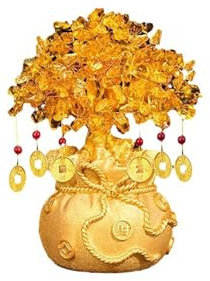 OYWEHECE Kristall-Geldbaum Feng Shui Bonsai für Glück, Geld, Glück, Reichtum, Wohlstand und Erfolg, Citrin-Edelsteinbaum für Heimwerker-Feng-Shui-Dekorationen,C