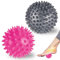 2 Bolas de Masaje Set, 7CM Sport Bolas de Masaje, para aliviar Dolores musculares, Pelotas de Masaje con Pinchos, Bolas de Masaje Tejido Profundo Usarse en Antebrazos, Espalda, Manos, Pies