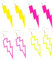 KOLZEMV 4 paire de boucles d'oreilles en acrylique fluo style rétro 80 90 pour fête à thème, Boucles d'oreilles boucle d oreille pour femme, fête costumée, bal masqué, femme et fille