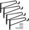 Soportes de Estante, Conjunto de 4, Duraderos Soportes para Barras y Estantes, Montaje en Pared, Ganchos de Ángulo, Soportes de Barra de Estante, Incluye Tornillos