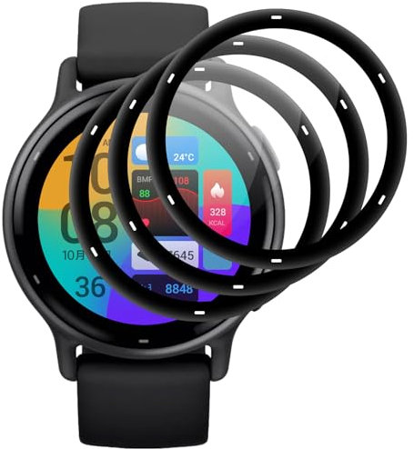 IQShield Protector de Pantalla para Garmin Vivoactive 5 Cristal Templado, HD Cobertura Completa, Sin Burbujas, Sensible al Tacto, Vidrio Templado para Vivoactive 5, 3 Piezas