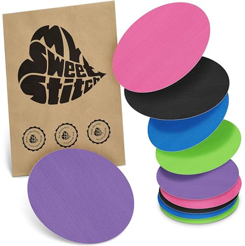 MySweetStitch 10 Fixierpflaster für CGM-Sensoren rund Rainbow | Hilft gegen vorzeitiges Ablösen, wasserfest und schnell trocknend, hautfreundlich, bis zu 15 Tage Halt