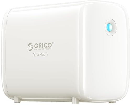 ORICO DM102, disco rigido esterno, SSD M.2 Nvme da 1TB integrato e HDD SATA da 8 TB da 3,5, 2 USB 3.0, 1 USB-C, Ethernet, 9 TB