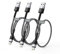 Cable iPhone Corto [3Pack 0.15M+0.3M+0.3M] Cable Cargador iPhone Carga Rápida Nylon Trenzado Cable Lightning Cable USB para Apple iPhone 14 13 12 11 Pro Max Mini XR XS 8 7 6 Plus SE iPad- Negro