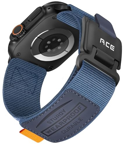 BandMdtnc Bracelet homme compatible Apple Watch Ultra, nylon fermeture magnétique, adapté iWatch 49mm(Ultra3/2),46mm(S11/10),45mm(S9/8/7),44mm(SE/6/5/4)