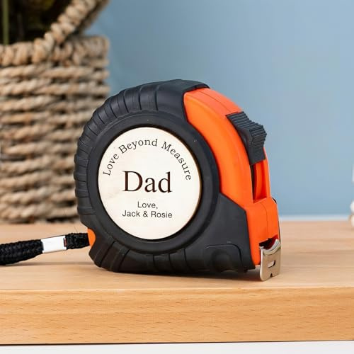 Personalisiertes Maßband Für Papa, Individuell Graviertes Edelstahl-Maßband, Vatertagsgeschenk Für Opa, Ehemann, Vater(Orange,10ft)