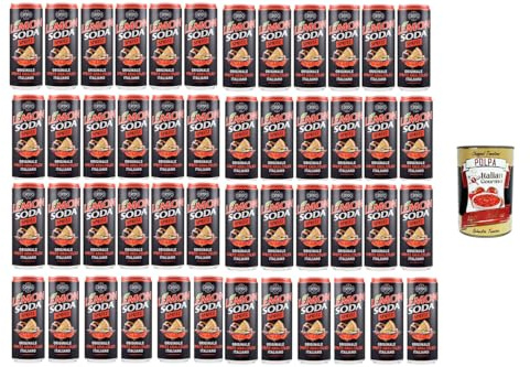 Italian Gourmet Bundle Lemonsoda Alkoholfreier Spritz Orange 48x 33cl + Italian Gourmet Polpa – Italienischer Aperitivo, Orangen-Spritz, Dosen-Getränk, Vorratspack 15,84L