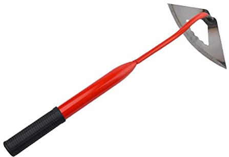 Eacam Zappa in Acciaio a Mano Zappa da Giardino da Diserbo Portatile in Acciaio e TPR 40 Cm Attrezzo per Allentare il Terreno Attrezzo Giardinaggio con Manico Portatile i (1)