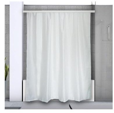 Spirella Teleskopstange Surprise | Duschvorhangstange Duschvorhangschiene ohne Bohren | Spannstange, durch Drehen verstellbar, sicherer Halt | als Duschstange, Kleiderstange | 90 x 90 cm Weiß