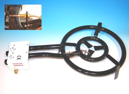 Paelleras EL CID Gasbrenner 30cm, 1-Ring-Brenner 7 KW, mit Zündsicherung, für Innenbenutzung