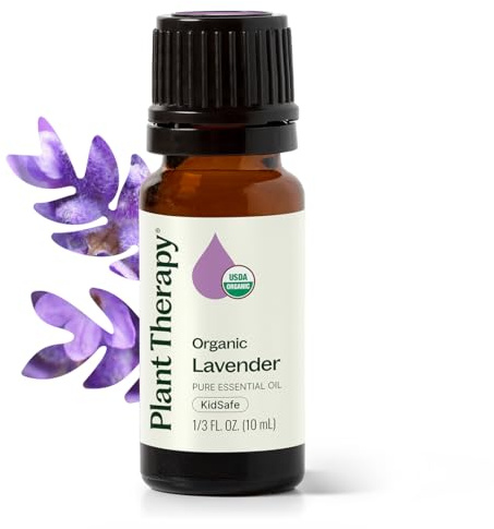 Plant Therapy Organic Lavender Essential Oil 100% Pure, USDA Certified Organic, Undiluted, Natural Aromatherapy, Therapeutic Grade 10 mL (1/3 oz)