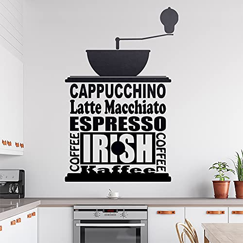 Kaffee Kaffeemaschine Wandtattoo in 6 Größen - Wandaufkleber Wall Sticker - Dekoration, Küche, Wohnzimmer, Schlafzimmer, Badezimmer