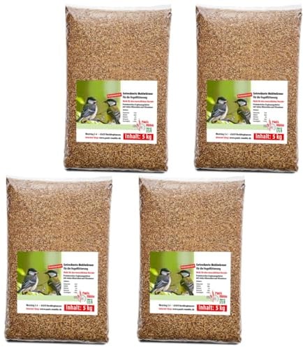 Paul´s Mühle - 20 kg Mehlwürmer getrocknet für Vögel, Wildvögel & Hühner | Proteinreiches Vogelfutter & Insektenfutter für Hamster, Teichfische, Reptilien & Igel - Getrocknete Würmer 51% Proteinanteil