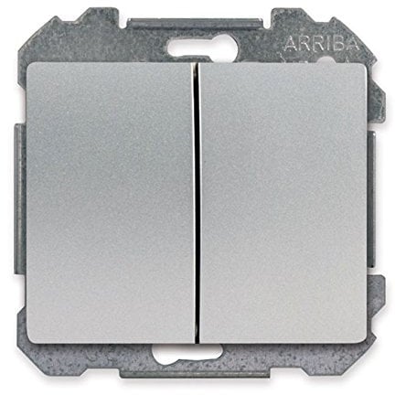 Siemens – Interruttore + deviatore Alu Silver Delta Iris