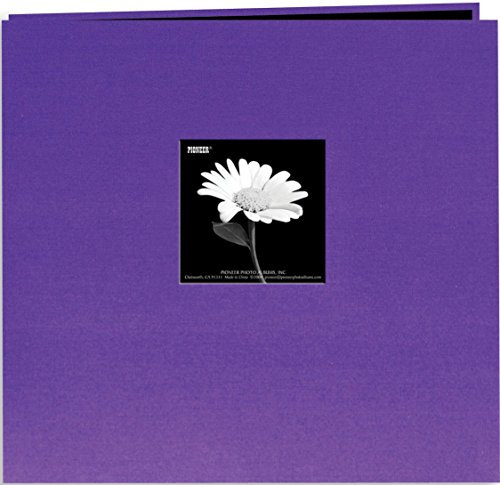 Pioneer Photo Albums Book Cloth Cover Post Bound 12X12 Pioneer Album mit Stoffeinband, 30,5 x 30,5 cm, Traubenviolett, Stoff Polypropylen Vinyl Polyvinylchlorid, Violett (Grape Purple)