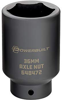 Powerbuilt 648472 - Llave de vaso de eje (1/2 pulgada, 36 mm)