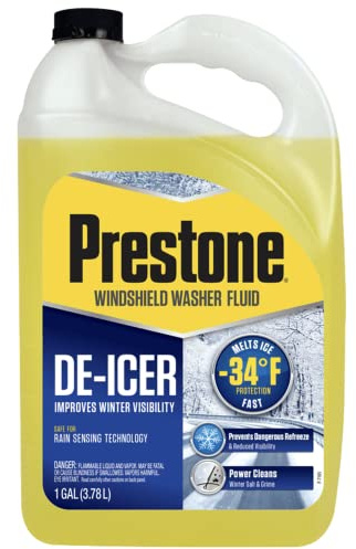 Prestone AS250 De-Icer / Winter Windshield Washer Fluid, 1 Gallon