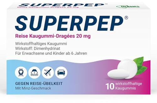 Superpep Reise Kaugummi-Dragees 20mg 10 stk