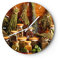 Modern Wanduhr Aromatisch duft Flasche kräuter 30x30cm Rund Klein Wand Uhr Glas Analog Zimmeruhren Küche Büro Wohnzimmer Glasuhr Wall Clock Dekoration Design Wanddekoration Küchenuhr C3AR30x30-2709