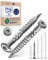 Vis Torx pour tête bombée fraisée en acier inoxydable avec encoche de coupe, nervures en acier inoxydable V2A, filetage partiel, vis à bois, terrasse, multicolore