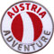 2 x Österreich Abzeichen 60 mm gestickt/Austria Adventure/Aufnäher Aufbügler Sticker Wappen Patches für Kleidung Rucksack/Reiseführer Abenteuer Flagge Fahne Land