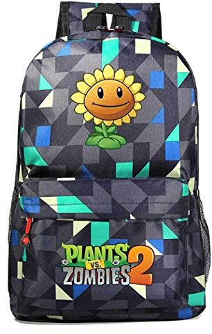 WANHONGYUE Plants vs. Zombies Juego Mochila Infantil Backpack Casual Daypack Bolsa de Viaje Niña Niño Chequer A /1
