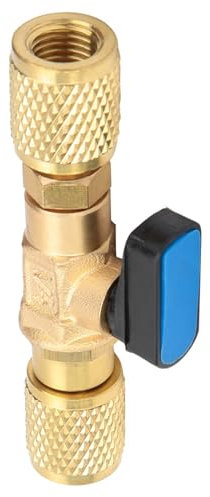 Kältemittel-Kugelhahn Messing Klimaanlage Kältemittel-Absperrventil Anschluss an Schlauch Kältewerkzeuge Kältemittel-Kugelhahn-Adapter Kältemittel-Kugelhahn-Anschluss G1 / 4 ''