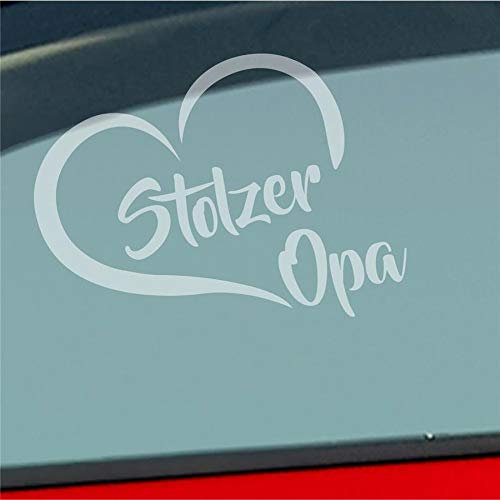 Hellweg Druckerei Stolzer Opa Liebe Herz Großvater Enkel Auto Aufkleber Sticker Heckscheibenaufkleber