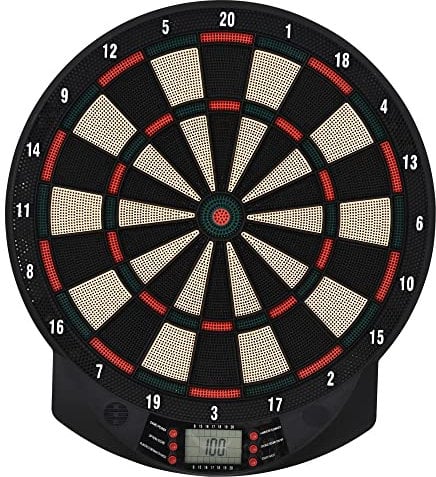 HOMCOM LCD Electronic Dartboard Set Features 26 Games w/ 185 Variations and Include 6 Darts Multi-Game Option Ready-to-Play