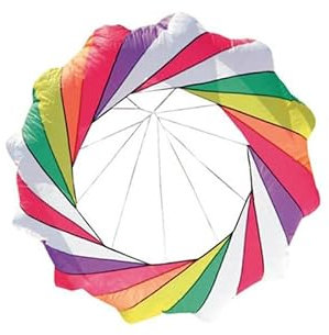 Wolkenstürmer® Bowl BOL L Leinenschmuck - Ring Kite (Rainbow) 200cm - Regenbogenfarbenes Windspiel - Dekoration zum Einhängen in die Drachenleine