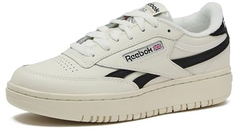 Reebok Women's Club C Double Revenge Platform Sneaker, Chalk/Core Black, 8.5 US