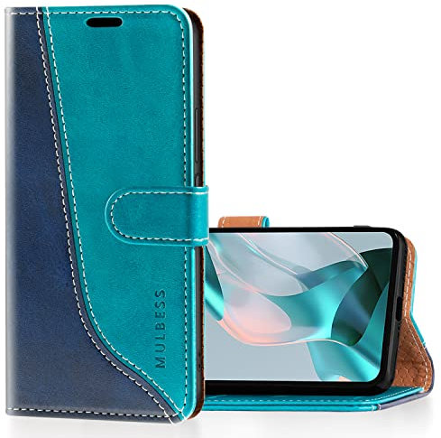 Mulbess Coque pour Xiaomi 11 Lite 5G / 5G NE/Xiaomi Mi 11 Lite 5G, Etui a Rabat, Housse en Cuir, Pochette de Protection Portefeuille, Élégant Bleu Mint