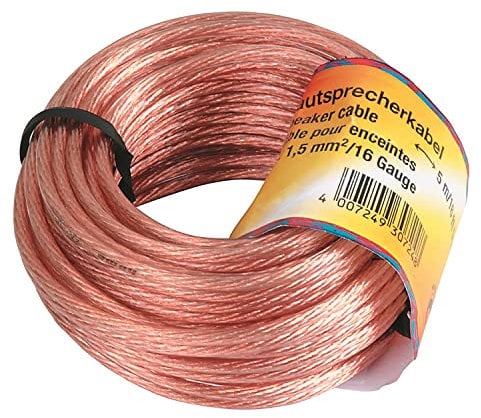 Hama – Cavo per altoparlanti, 2 x 1,5 mm², 10 metri