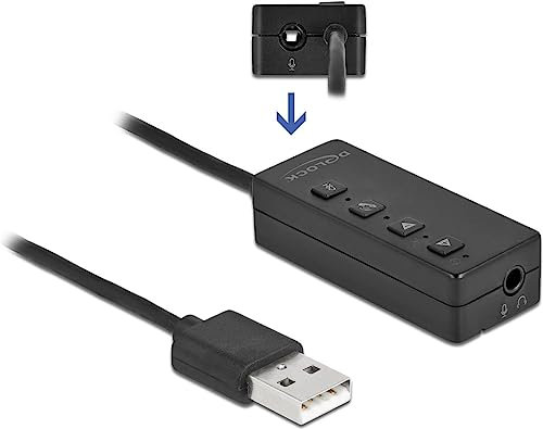 Delock USB Headset und Mikrofon Adapter mit 2 x 3,5 mm Klinkenbuchse