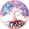 Wanddeko Aus Metall, Baum Des Lebens Wanddeko Bunt Baum Wanddekoration Deko, Wandkunst Hängende Dekoration Tree of Life Wooden Wall Decoration, Geometrische Ornamente Geburtstagsgeschenk (38CM)