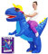 AirSuit® Disfraz inflable de dinosaurio azul | Disfraz inusual de tamaño adulto 160 a 190cm| Hecho de poliéster altamente resistente Agradable de llevar | Sistema de inflado incluido | OriginalCup®