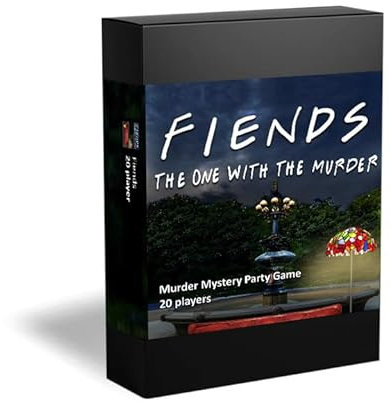Fiends – The One With The Murder – Murder Mystery Dinner Party Game Inspired by the Friends TV Series – Komplettes Set mit Videos und Anleitung (14 Spieler)