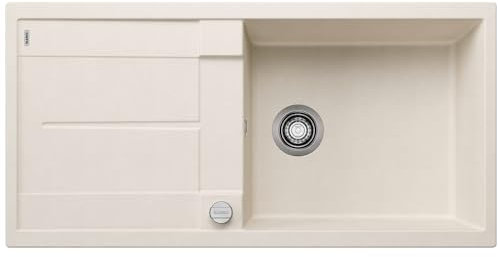 BLANCO METRA XL 6 S | Granitspüle aus SILGRANIT softweiß | Einbauart: Einbau von Oben | reversibel | für 60 cm breite Unterschränke | Großes Becken | Reinigungsfreundliche Öberfläche
