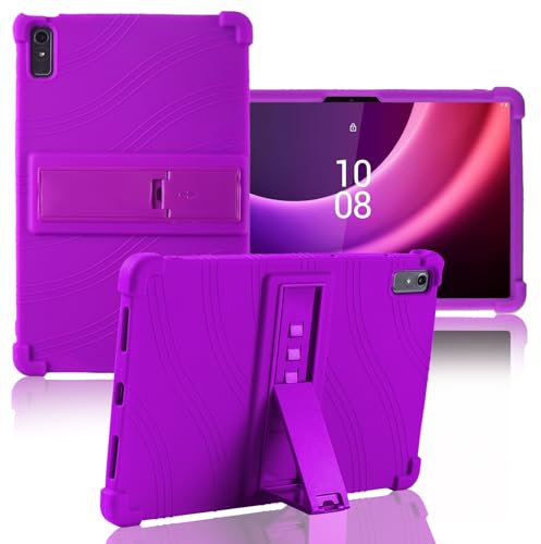 ATOOZ for Lenovo Tab P11 2nd Gen Case, 11.5 Inch Soft Silicone Case with PC Stand (Purple)