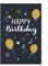 Edition Seidel Premium XXL Maxi Geburtstagskarte mit Umschlag Format DIN A4. Glückwunschkarte Grußkarte Billet Geburtstag Happy Birthday Mann Frau Luftballons Gold (A4-G2896)