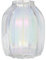 Grand Vase en Verre Moderne Irised Vase en Verre Cristal Clair Irised 20cm pour la décoration de la Maison, du Bureau, des centres de Table, des Fleurs (coloré 20cm)