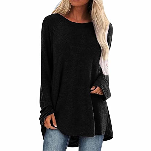 Long Sleeve Gym Tops Women with Thumb Hole Basic Loose Ladies Tops with Built in Bra Neck Plain Pima Blouses Tank Top Casual Wear 2023