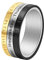 AMDXD Eheringe Trauringe 8MM, Edelstahl Ringe Nummer Spinner, Dreifarbig Ring Herren Herrenring Gr.60 (19.1)