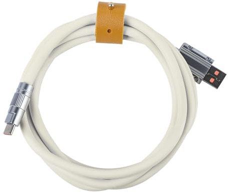 EPOMAKER RT100 USB-C Keyboard Cable, Type A-C Detachable Mechanical Gaming Keyboard Cable for Mac/Win/Gamers (Retro White)