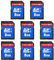 INDMEM SD Card 8GB, 8 Packs Class 10 8GB Flash Memory Card MLC Standard Secure Digital Cards Camera Card