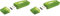 Emtec ECMMD64G2C410 - Clé USB - 2.0 - Série Runners - C410 Color Mix - 64 Go - Transparente Vert avec Capuchon (Lot de 2)