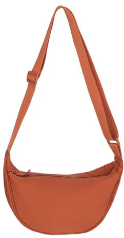 Utensilsto Halbmond Crossbody Schultertasche Damen Mit Verstellbarer Schultergurt (Orange)