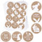 120 Stück 4cm Frohe Ostern Aufkleber mit Osterhasen Ostereier Selbstklebend Dekosticker Party Sticker Etiketten Geschenkaufkleber Geschenk Ostersticker Deko für Geschenkbeutel Candy Box (Braun)