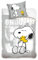 My sweety pop Bettwäsche – 2-teilig – Kinder – Bettbezug – 140 x 200 cm – Kissenbezug – 60 x 70 cm – 100 % Baumwolle – Snoopy – Grau, carb02